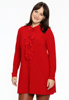 Blouse frilled front DOLCE - red - #1