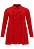 Blouse frilled front DOLCE - red - #3