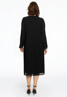 Dress irregular pleats - black  - #3