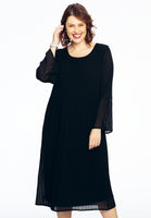 Dress irregular pleats - black  - #1