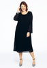 Dress irregular pleats - black  - #2