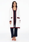 Cardigan contrast studs - white - #2