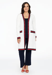 Cardigan contrast studs - white - #2