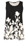 Singlet flare BOUQUET - black 