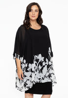 Tunic square BOUQUET - black  - #1