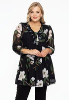 Tunic wide bottom CAMELLIA - black  - #1