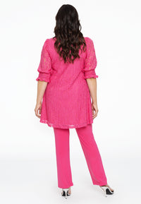 Tunic wide bottom LACE - pink - #3