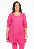 Tunic wide bottom LACE - pink - #1