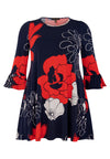 Tunic wide bottom POPPY - red - #4