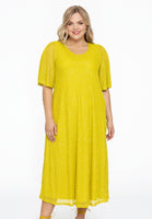 Dress circle sleeve paillet - yellow - #1