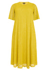 Dress circle sleeve paillet - yellow - #4