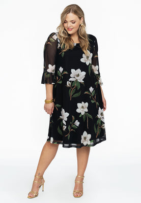 Dress A-line CAMELLIA - black  - #2