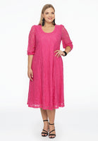 Dress A-line LACE - pink - #2