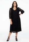 Dress A-line LACE - black 