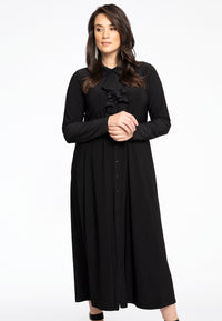 Blouse dress A-line Frilled DOLCE - black - #1