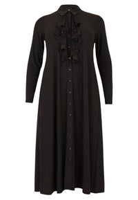 Blouse dress A-line Frilled DOLCE - black - #4