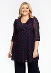 Tunic Wide Bottom Dots - blue