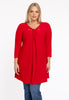 Tunic Wide Bottom Draped Neck DOLCE - red 