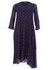 Dress Long Ruffle DOTS - blue - #4