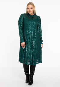 Dress blouse paillettes - green - #2