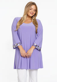 Tunic wide bottom stones DOLCE - light purple - #1