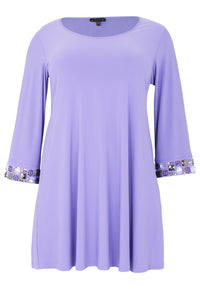 Tunic wide bottom stones DOLCE - light purple - #4