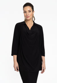 Tunic flare waterfall DOLCE - black - #1