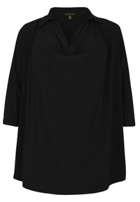 Tunic flare waterfall DOLCE - black - #3