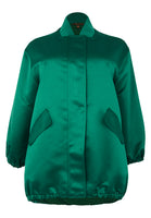 Bomber long SATIN - green - #4