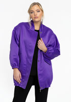 Bomber long SATIN - purple - #1