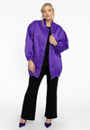 Bomber long SATIN - purple 