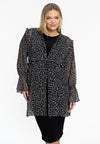 Cardigan ruffled LEONA - grey