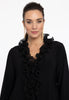 Blouse A-line plisse ruffles DOLCE - black - #5