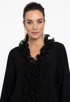 Blouse A-line plisse ruffles DOLCE - black - #5