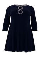 Tunic wide bottom beads DOLCE - blue - #4