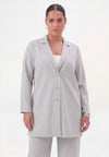 Blazer relaxed PINSTRIPE - grey 