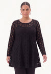 Tuniek flare dentel - Zwart