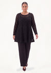 Tuniek flare dentel - Zwart
