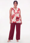 Trousers relaxed CHERRY - dark red - #1