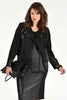 Jacket leather HEAVY INTERLOCK - black 