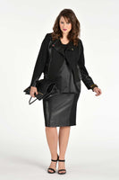 Jacket leather HEAVY INTERLOCK - black - #2