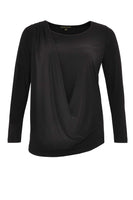 Shirt 1 side drape DOLCE - black - #1