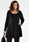 Shirt wide bot strass DOLCE - black