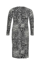 Dress drape GREY LEOPARD - grey  - #3