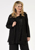 Jacket all over beaded silk - black  - #1