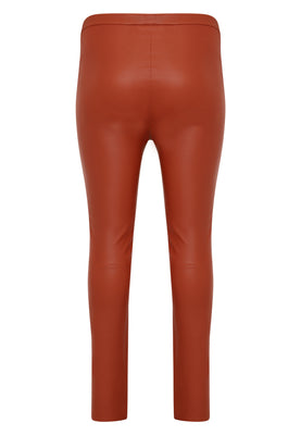 Legging full stretch leather - mid brown - #3