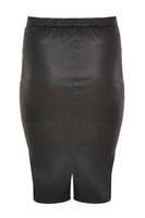 Skirt stretch leather - black - #3