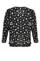 Jacket beaded v-neck short - black - #3