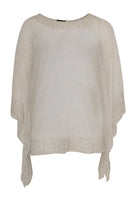 Tunic square net beaded border - white  - #4