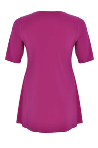 Shirt flare strass neck DOLCE - pink - #3